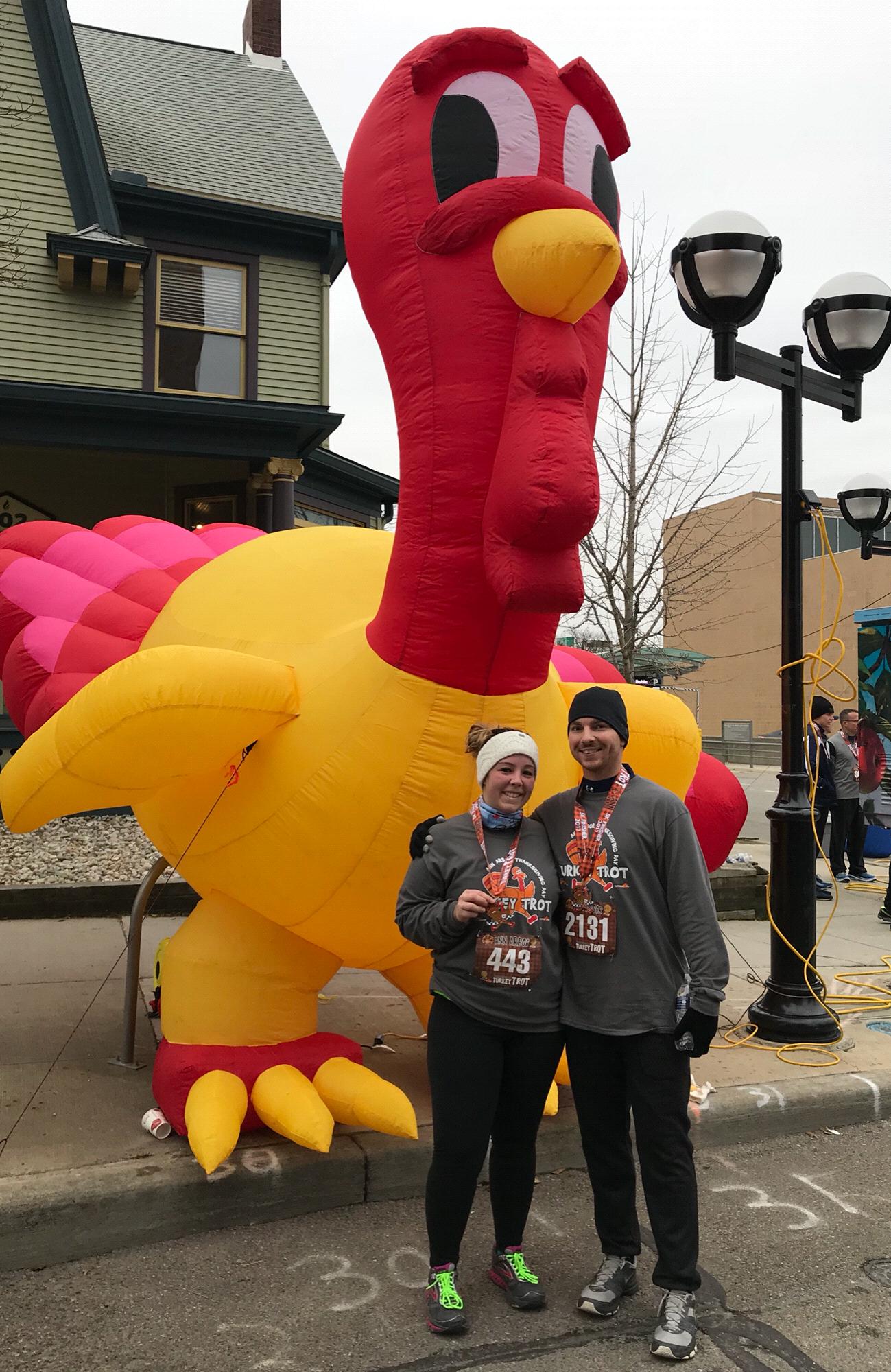 Ann Arbor Turkey Trot our first 5k together