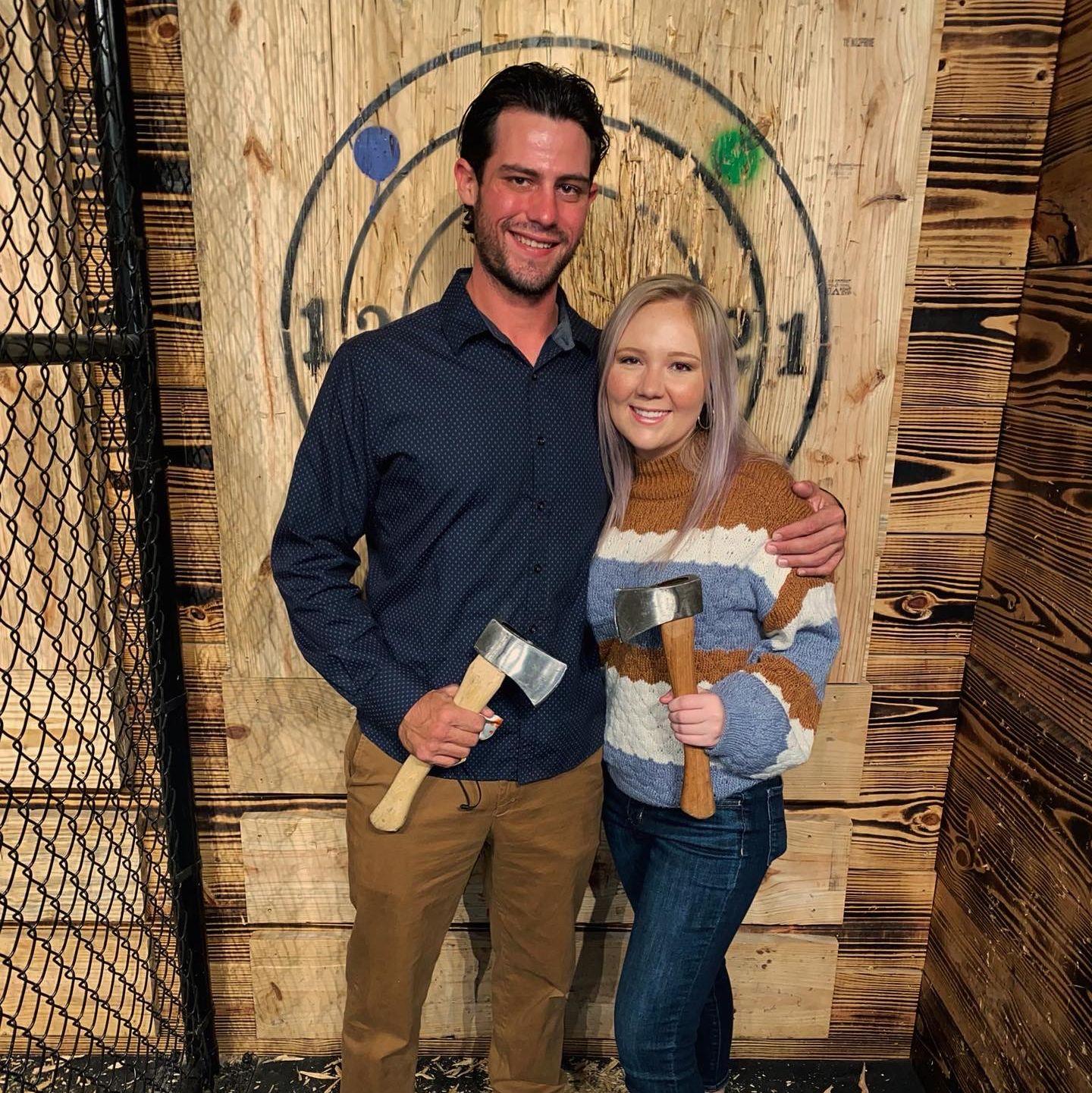 Our first date night at Paducah Axe. 2020