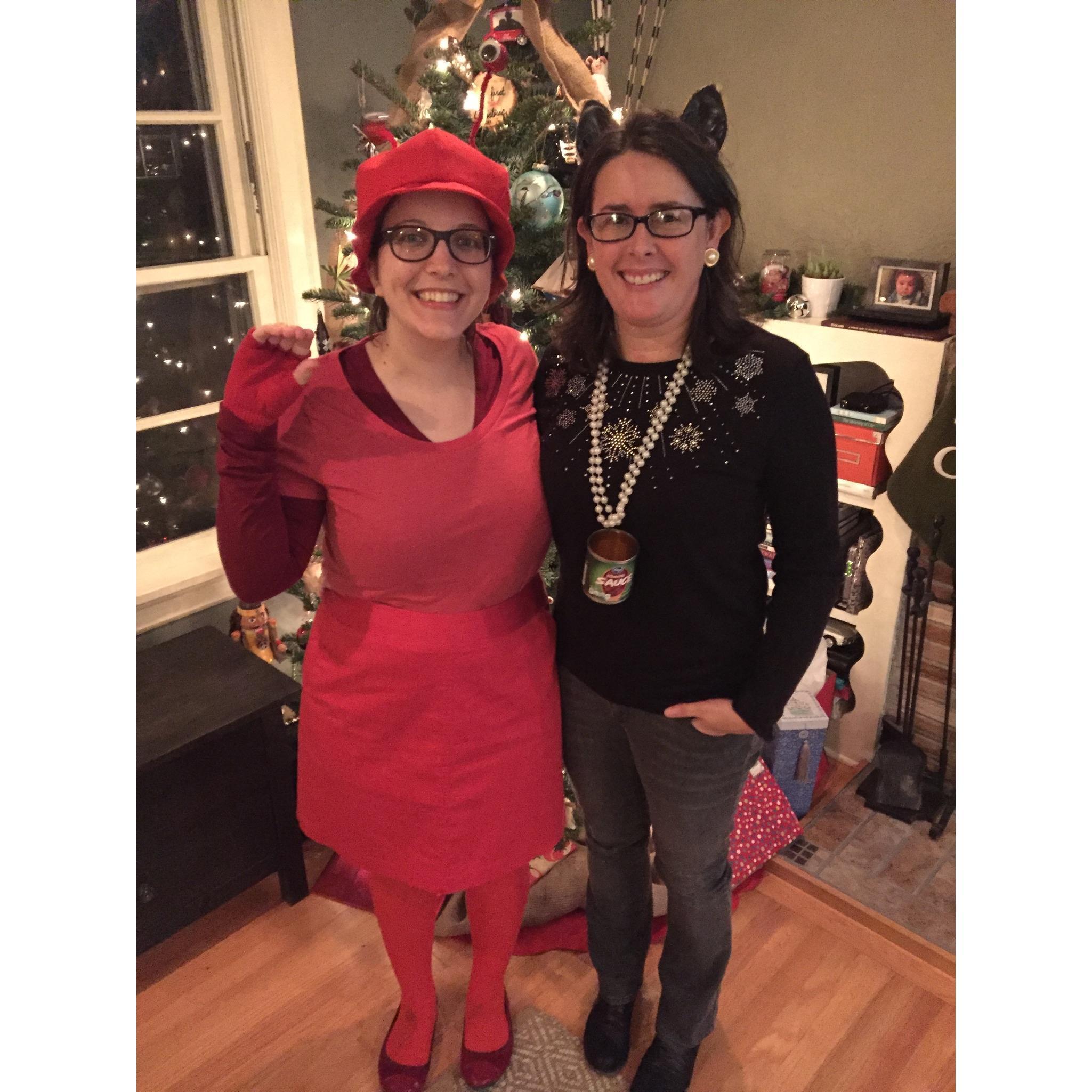 A lobster and a saucy minx at another "Love Actually" party :)