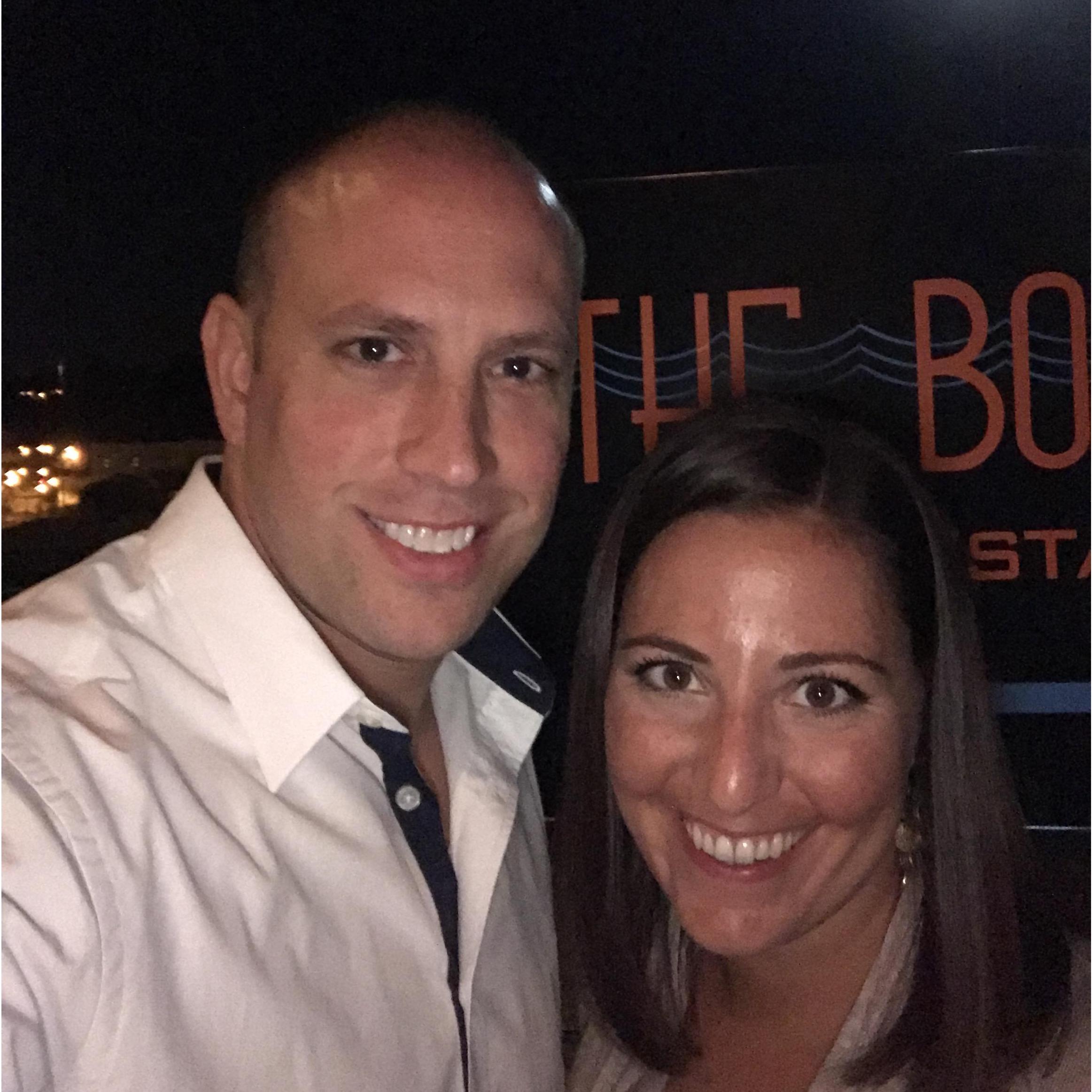 Nick's first visit to Richmond, enjoying dinner at The Boathouse.