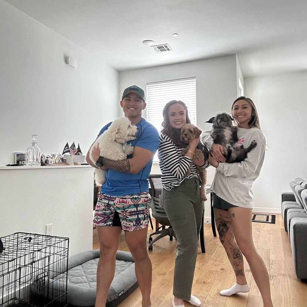 Lots of soups were eaten in that sweet apartment. Pictured is our pal and honorary-Filipino, Bry, and her pup, Sunny.