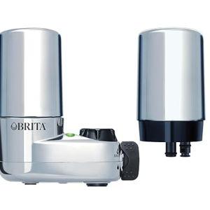 Brita Faucet Mount Water Filter for Sink, Removes 99% of Lead, Elite Filtration System, Includes 2 Replacement Filters, Chrome