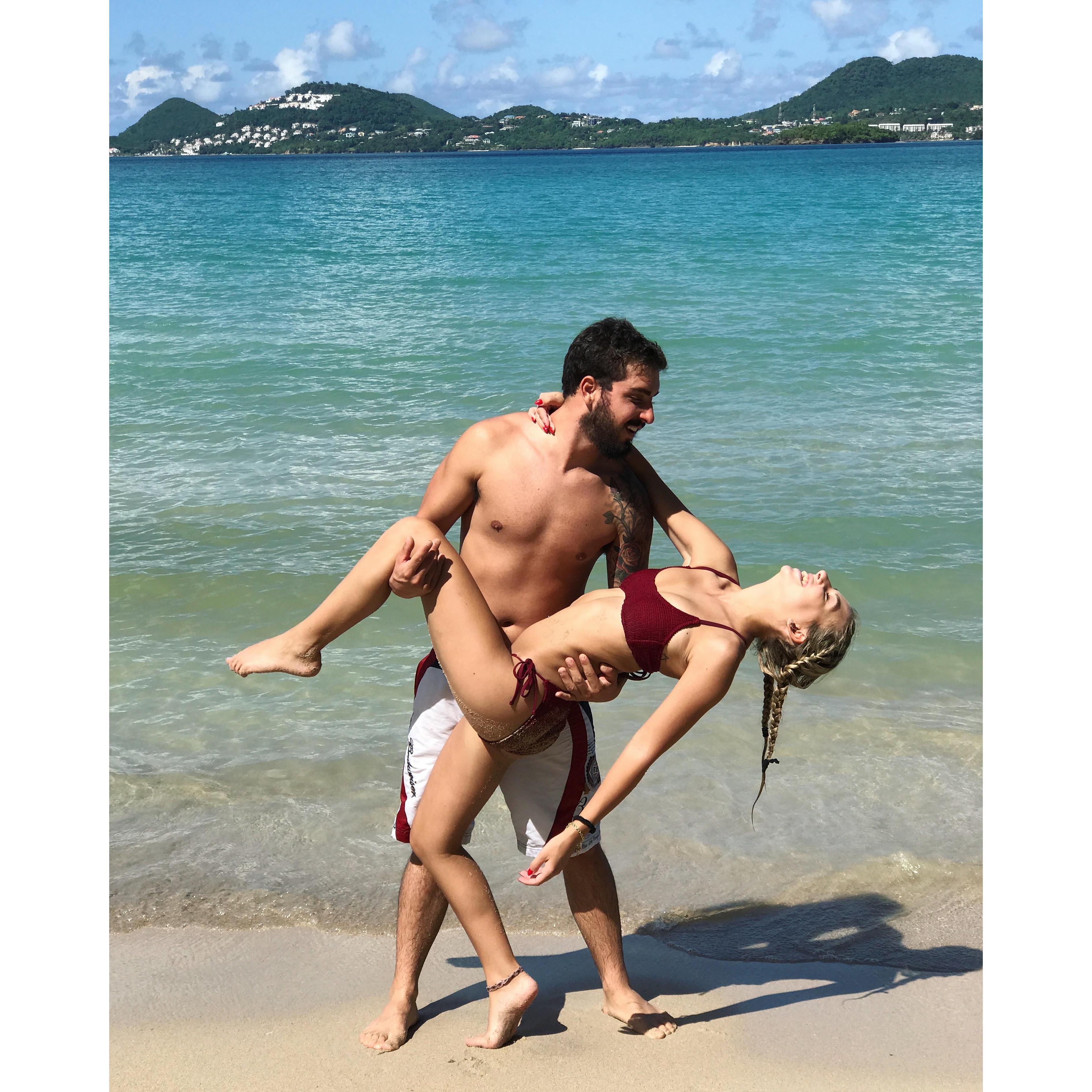 We traveled the Caribbean islands together.