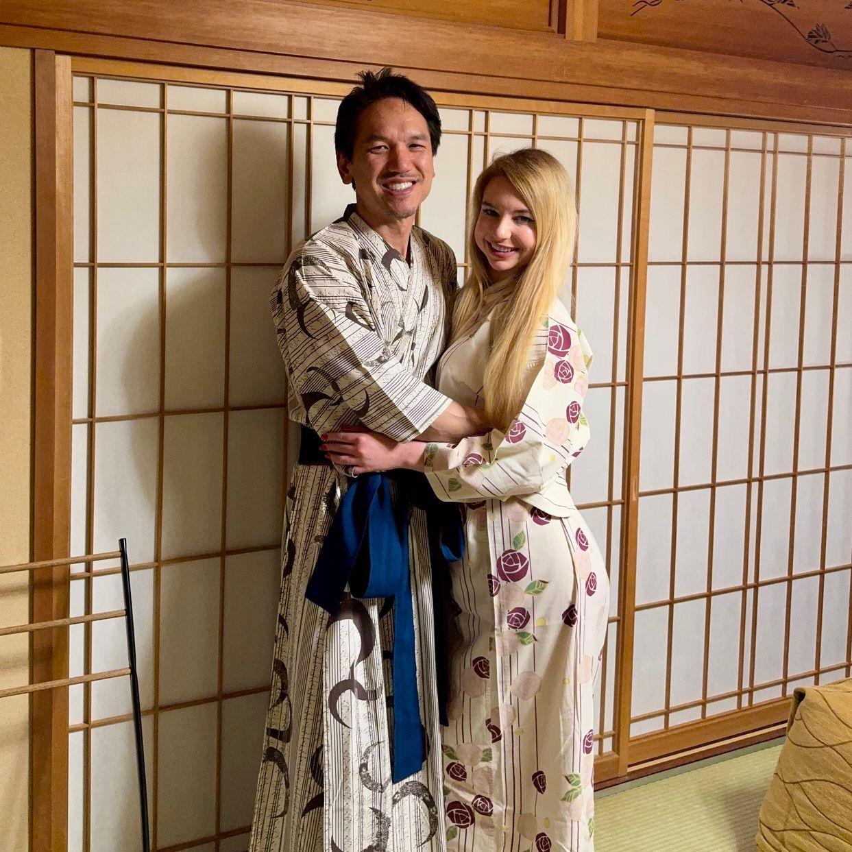 Us in our ryokan in Kyoto :)