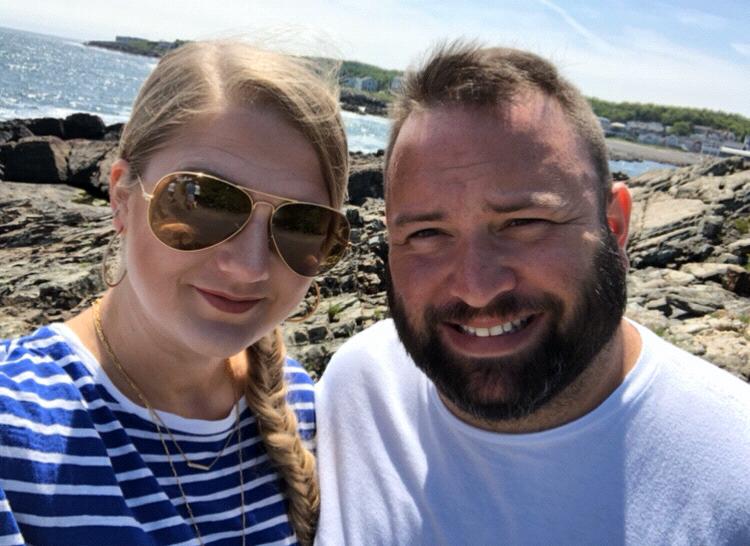 Visiting lighthouses in Maine.