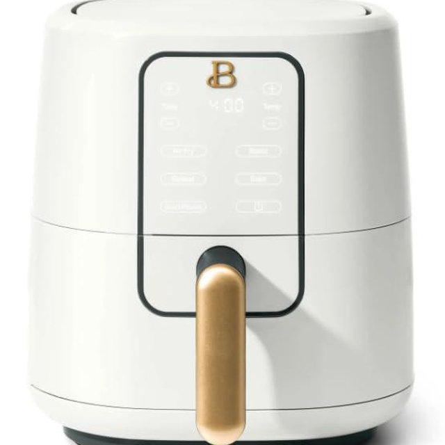 Beautiful Air Fryer by Drew Barrymore with TurboCrisp Technology 3 Qt, White Icing