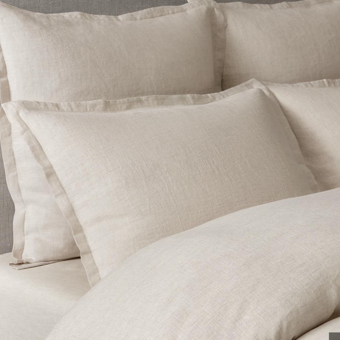 Italian Heritage Washed Linen Duvet Cover - Queen, "Dune" Color