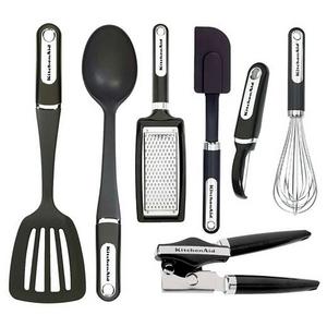 KitchenAid 7 Piece Essential Tool and Gadget Set Black