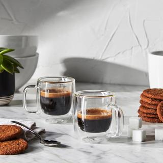 Sorrento Plus Double Wall Glass Espresso Mug, Set of 2
