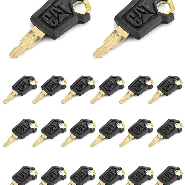 QWORK 5P8500 Cat Keys, 20 Pack Ignition Keys for Caterpillar Heavy Equipment