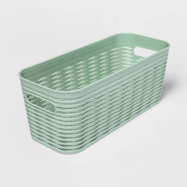 Wave Narrow Medium Storage Bin Green - Room Essentials™