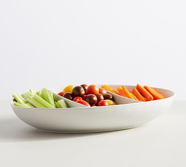 Mason Stoneware Triple Divided Serving Platter