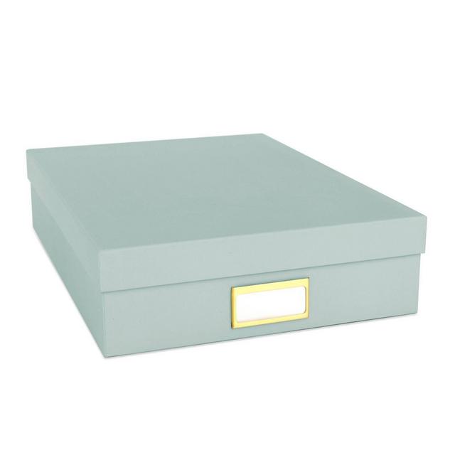 Medium Fabric Storage Box with Faux Leather Accent Cream - Hearth & Hand™  with Magnolia
