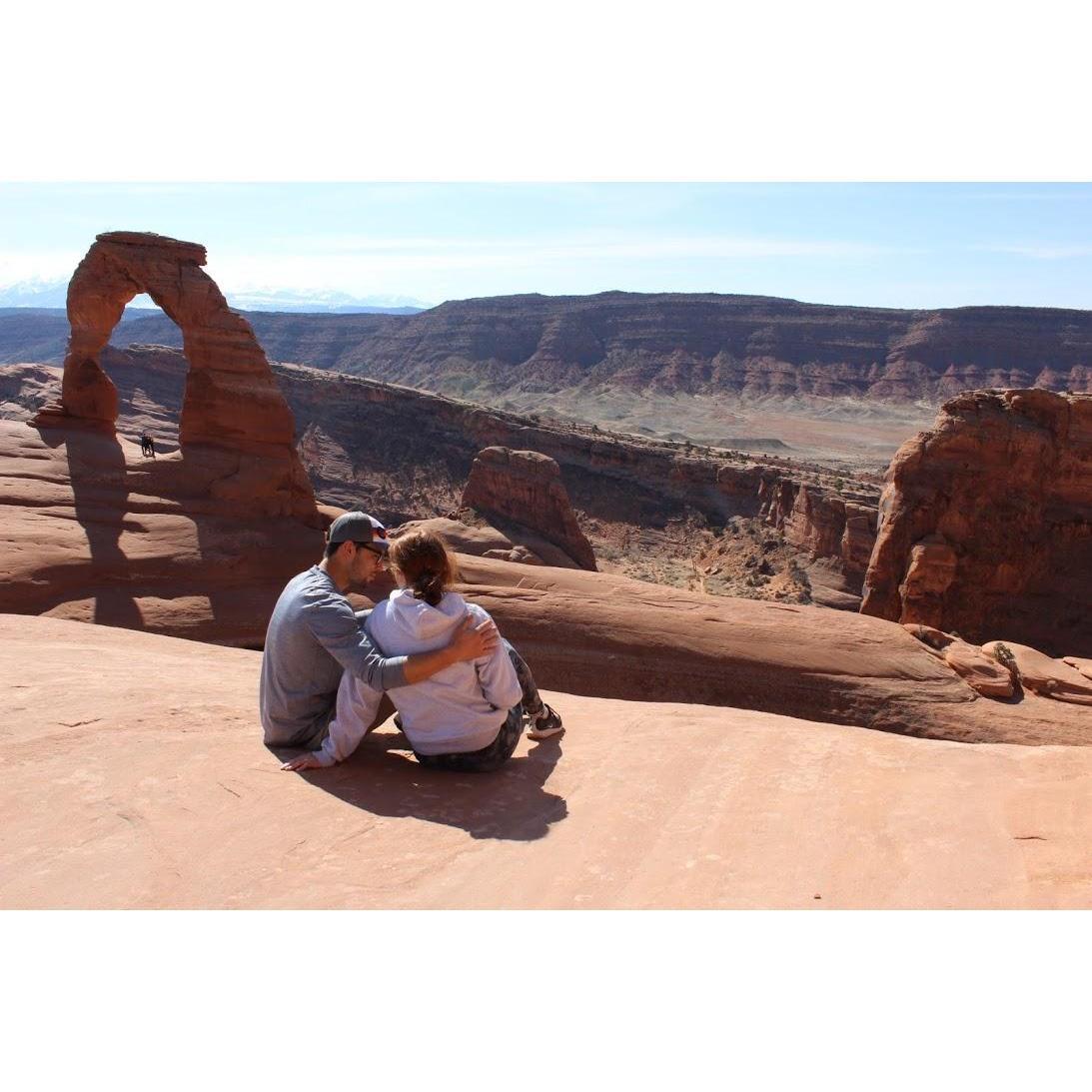 Exploring Arches National Park on spring break.