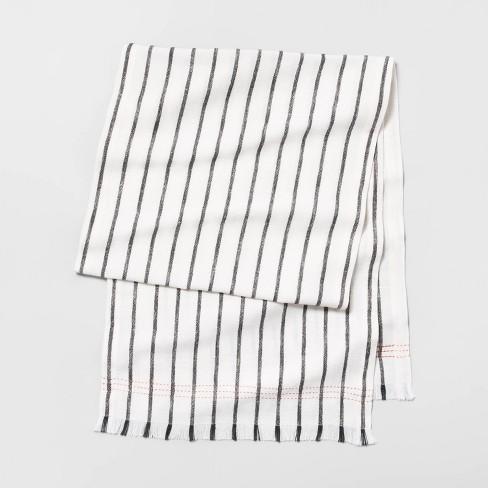 Table Runner Oversized Simple Stripe Black / Orange - Hearth & Hand™ with Magnolia