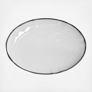 Simply Elegant Platinum Oval Platter