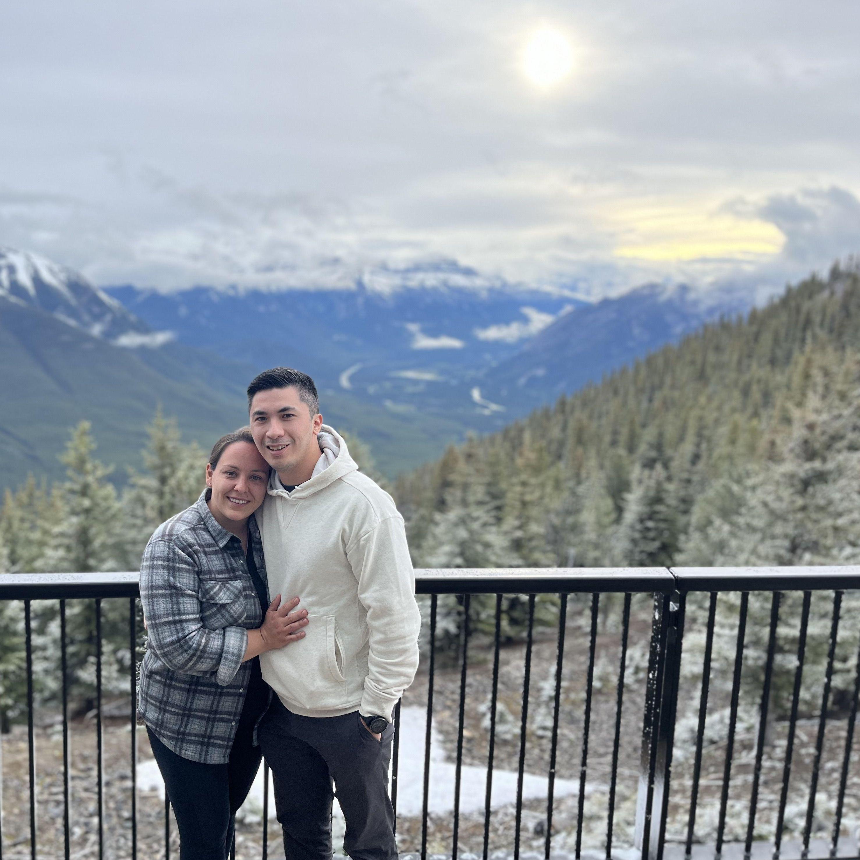 On top of the world at Banff National Park. It was 9:00 PM in this picture!!