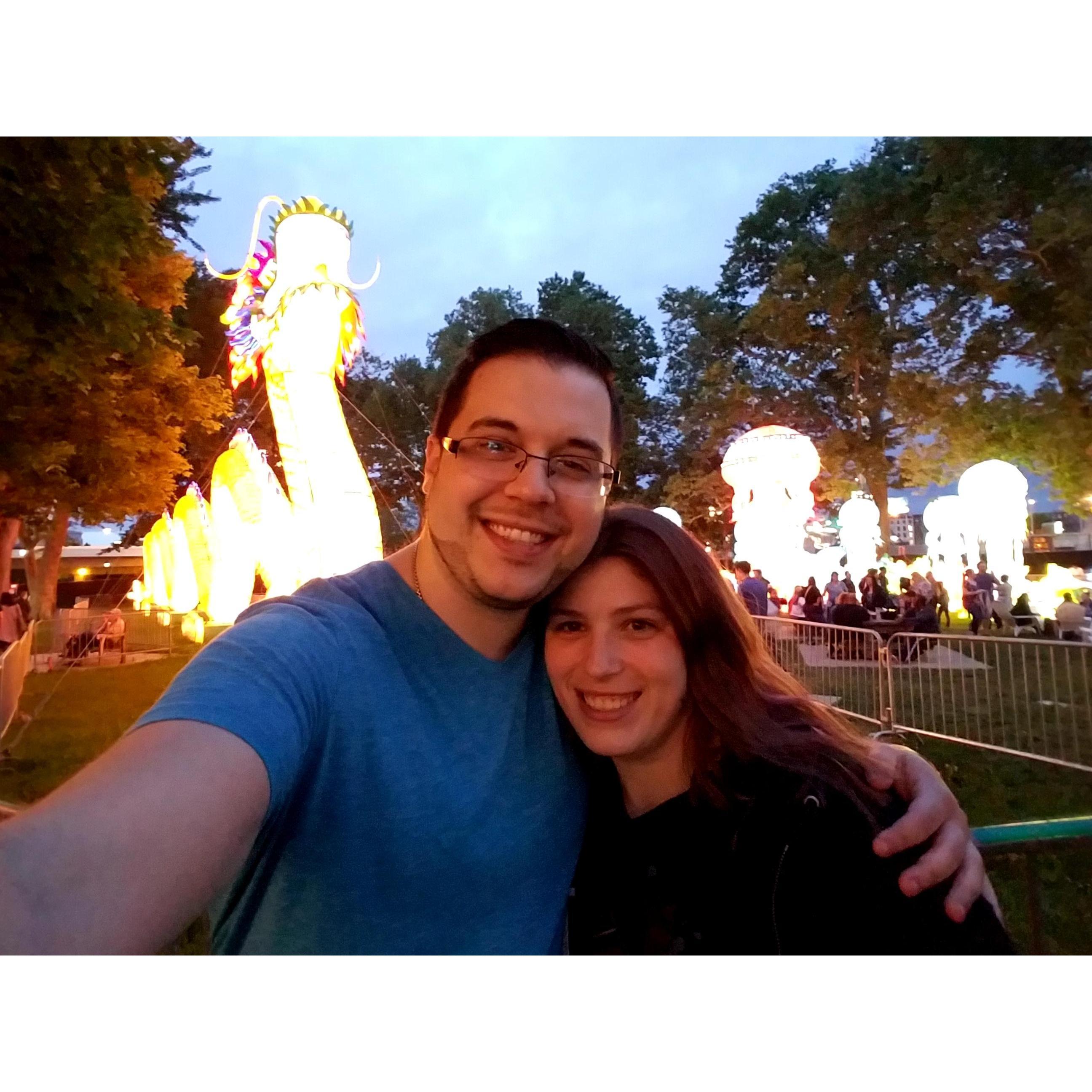 This is from the Philadelphia Chinese Lantern Festival that we went to the evening of our first date!