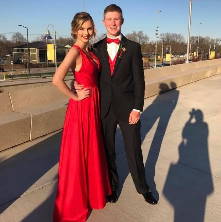 Attending prom together after one week of dating. April 2017.