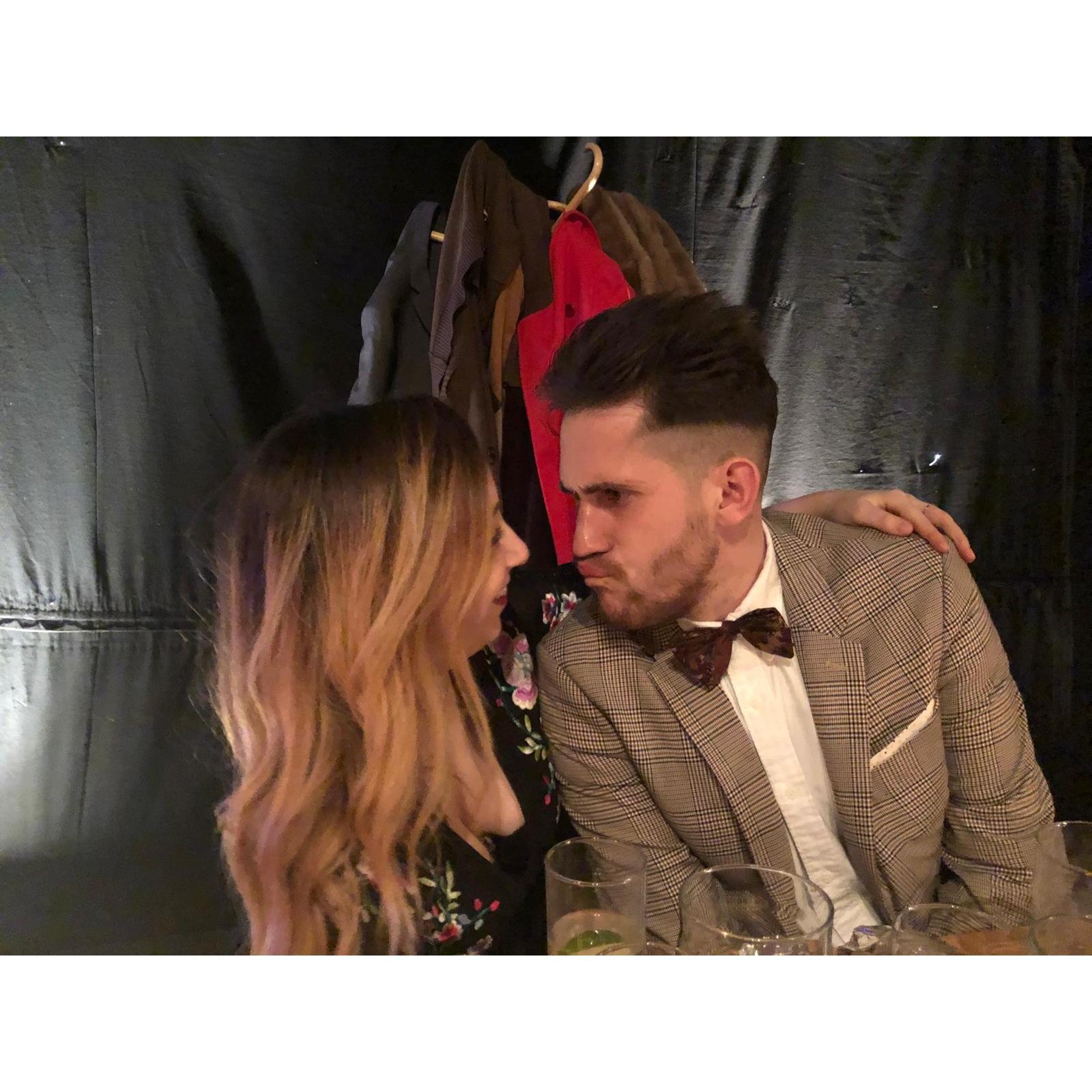 2018 - Pete gets drunk and tells our colleagues we're boyfriend and girlfriend. The rest is history.