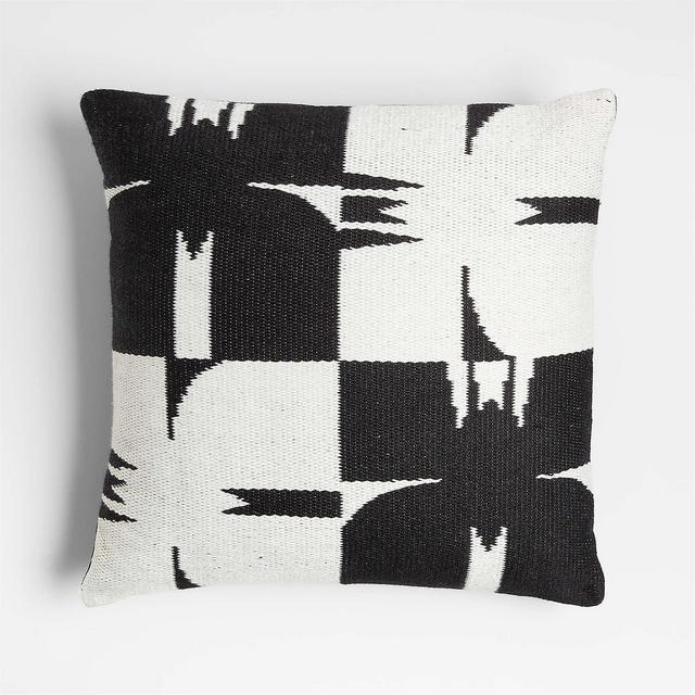 Sentry Medley 20"x20" Black Outdoor Throw Pillow by Lucia Eames