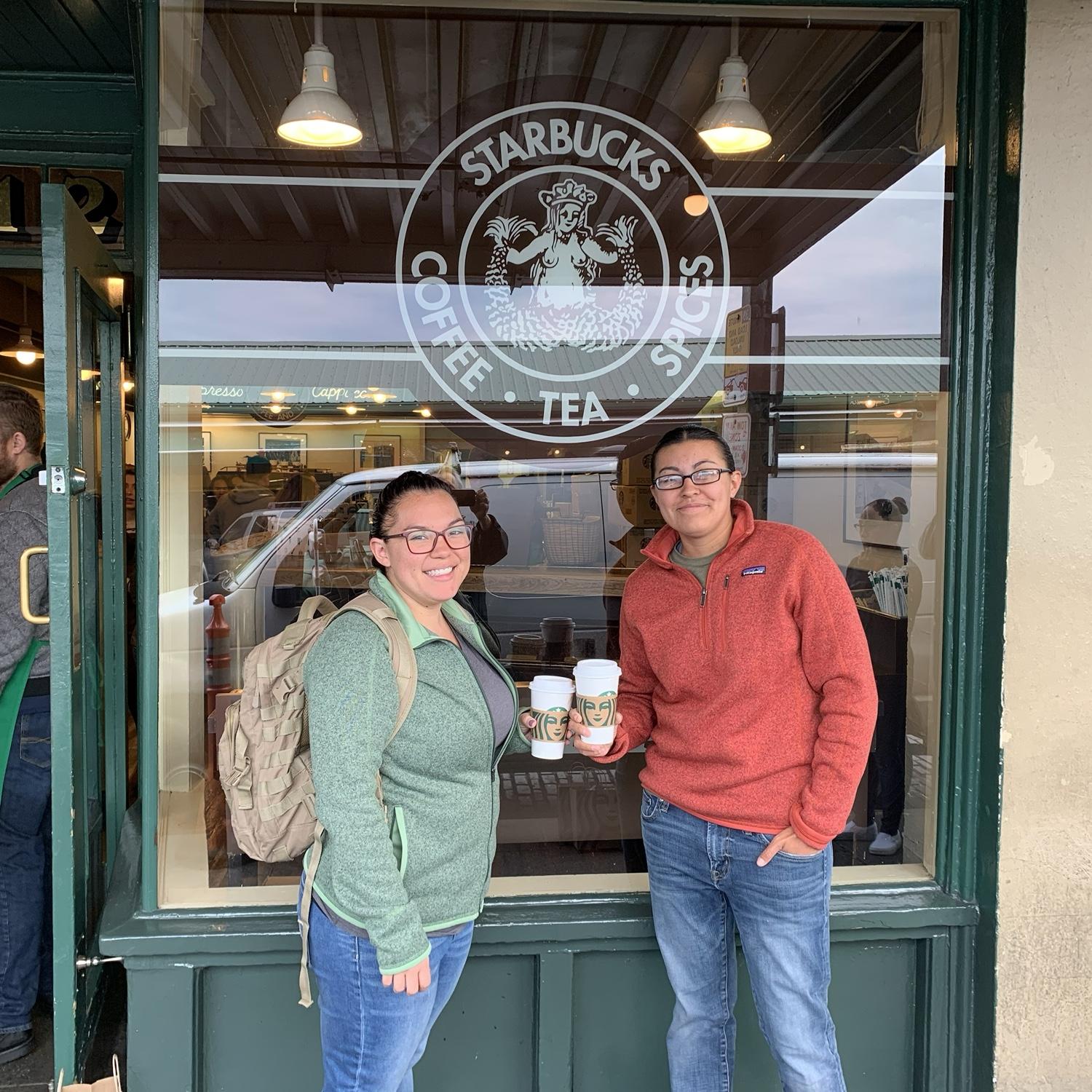 In Seattle, WA we could not help but stop by the first ever Starbucks! This is where we first met, how could we not!?