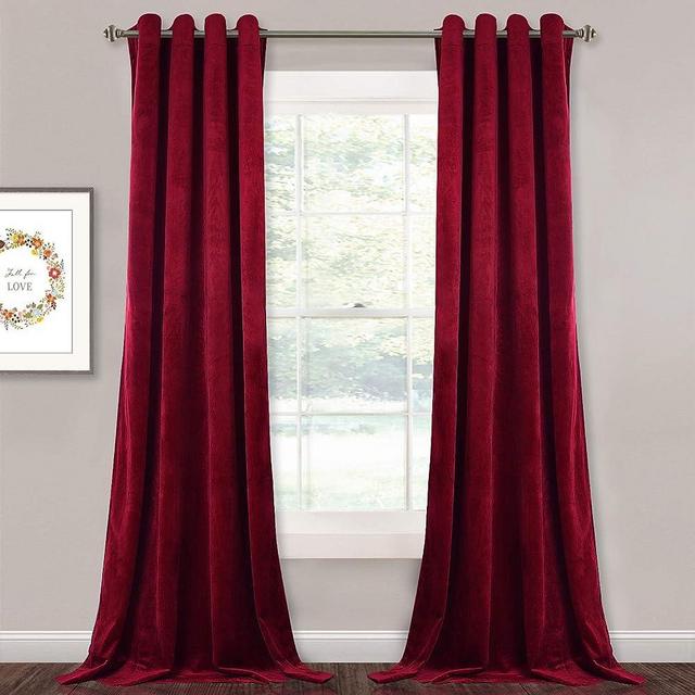 StangH Theater Red Velvet Curtains 90 inches, Christmas Holiday Home Decor Drapes for Bedroom Living Room Nursery Kids, Heavy Thick Backdrops, W52 x L90 Each Panel, 2 Panels