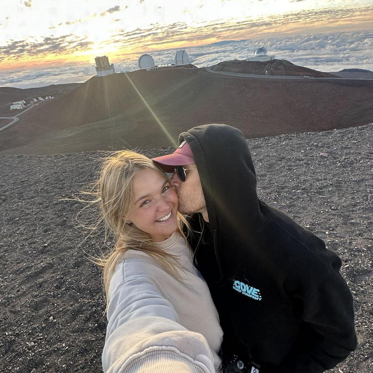 Us at the top of Mauna Kea in Hawaii!