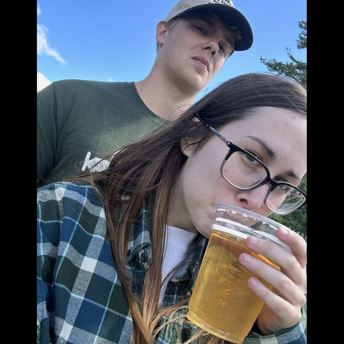 The look of jealous on James while I enjoy an 11am beer but he can't because he is competing.