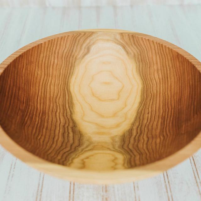 15 inch Large Cherry Wood Salad Bowl with Bee’s Oil Finish