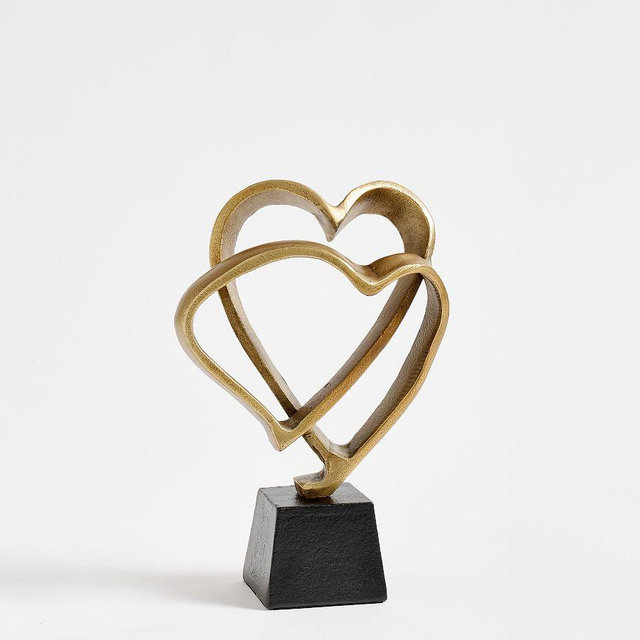 Heart Object Small Brass