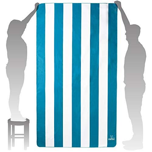 Wise Owl Microfiber Beach Towel - Extra Large Quick Dry Beach Towel Oversized, Super Absorbant Beach & Swim Towels - 7ft x 4ft (Blue)