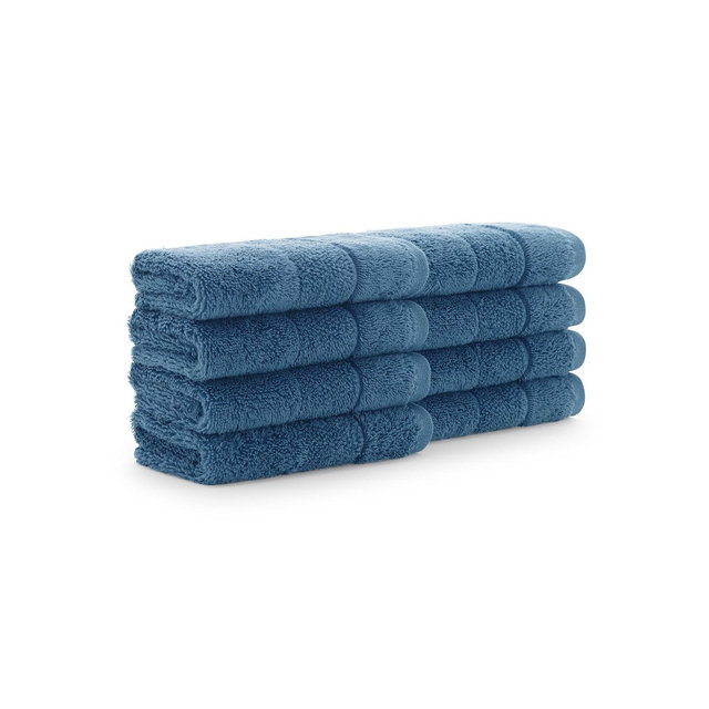 Aston and Arden Luxury Turkish Washcloths, 8-Pack, 600 GSM, Extra Soft Plush, 13x13, Solid Color Options with Dobby Border