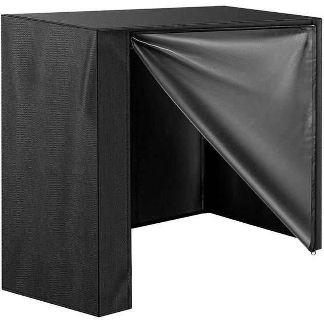 Honest 4ft Firewood Rack Cover, 600d Oxford Firewood Rack Outdoor with Cover, Waterproof Log Rack Cover with Zipper, Black