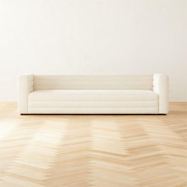 Strato Extra-Large White Boucle Sofa