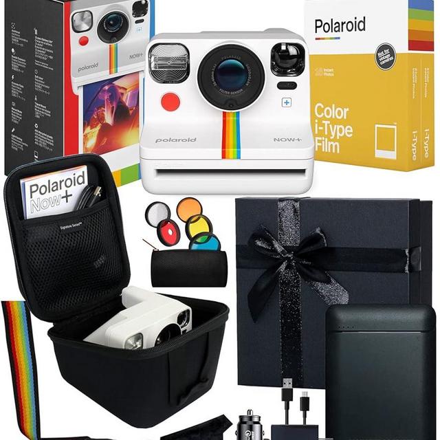 Polaroid Originals Now+ I-Type Instant Camera w/ 16 Color Film Photos and Signature Gift Bundle
