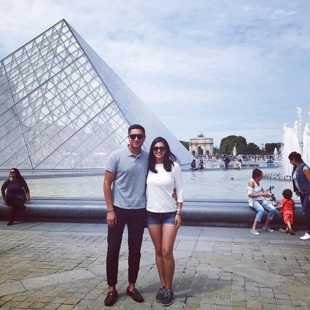 Outside of the Louvre Museum