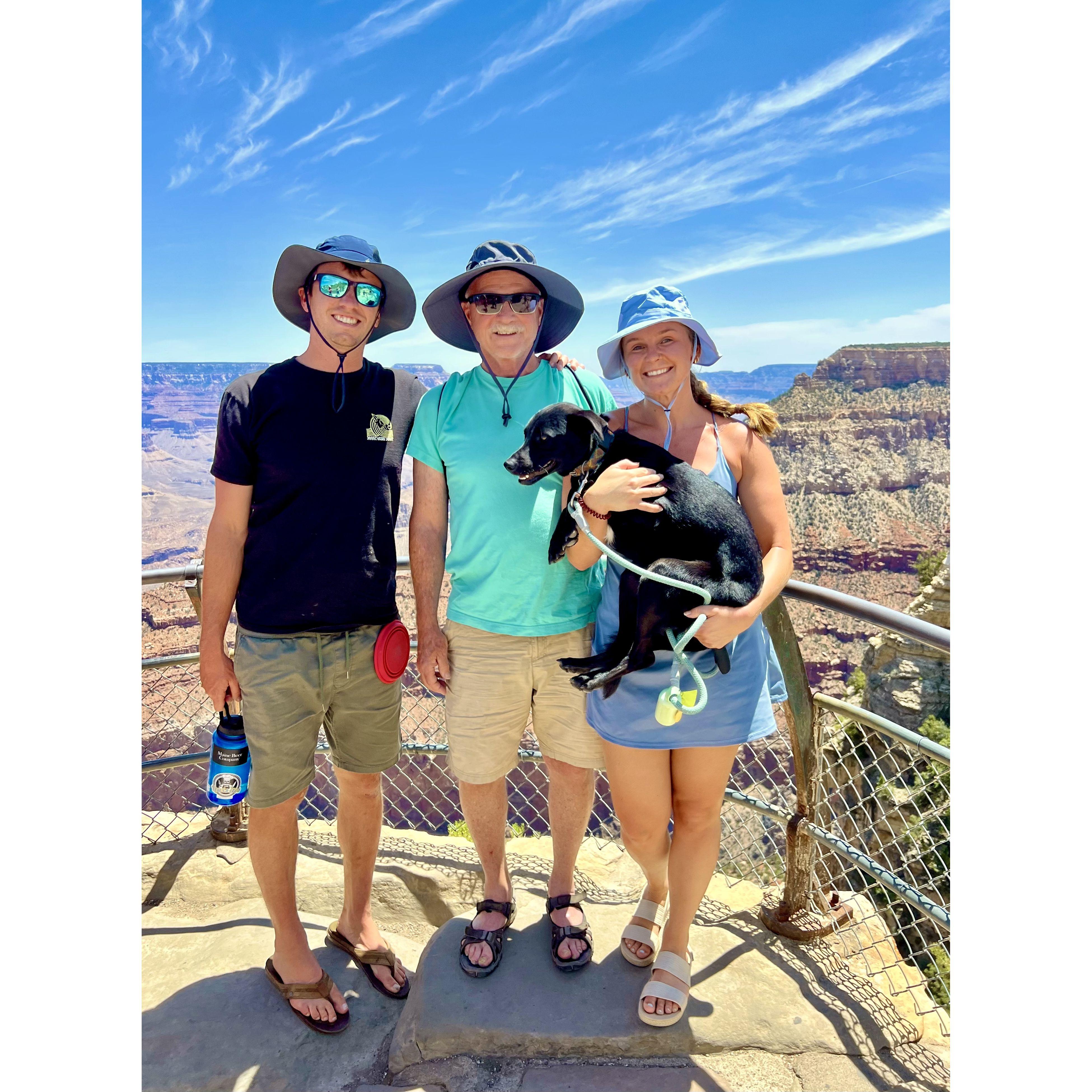 Kate's dad came out to see the Grand Canyon with us! What a great trip as the Bucket Hat Gang.