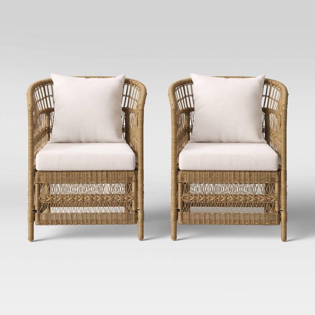 Mulberry 2pk Patio Chair - Natural - Threshold™