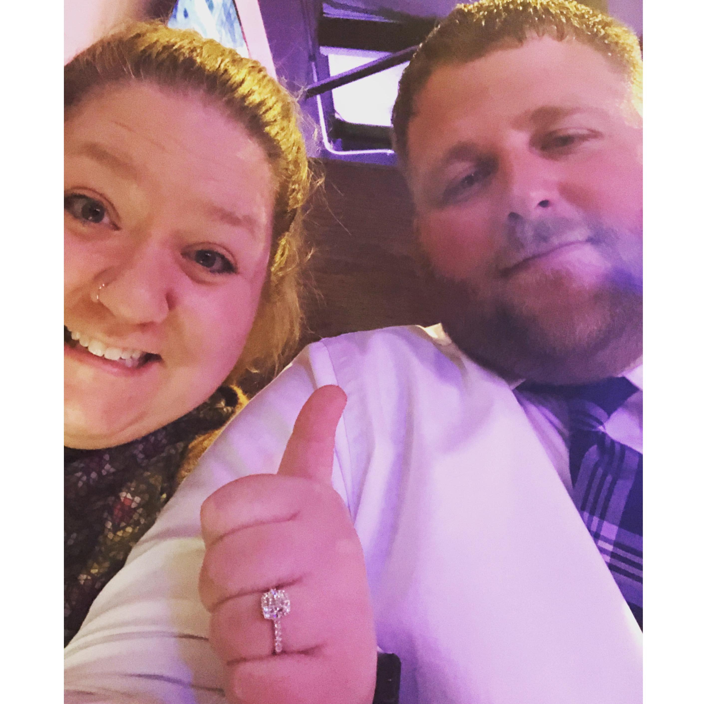 First night engaged!! April 19, 2019