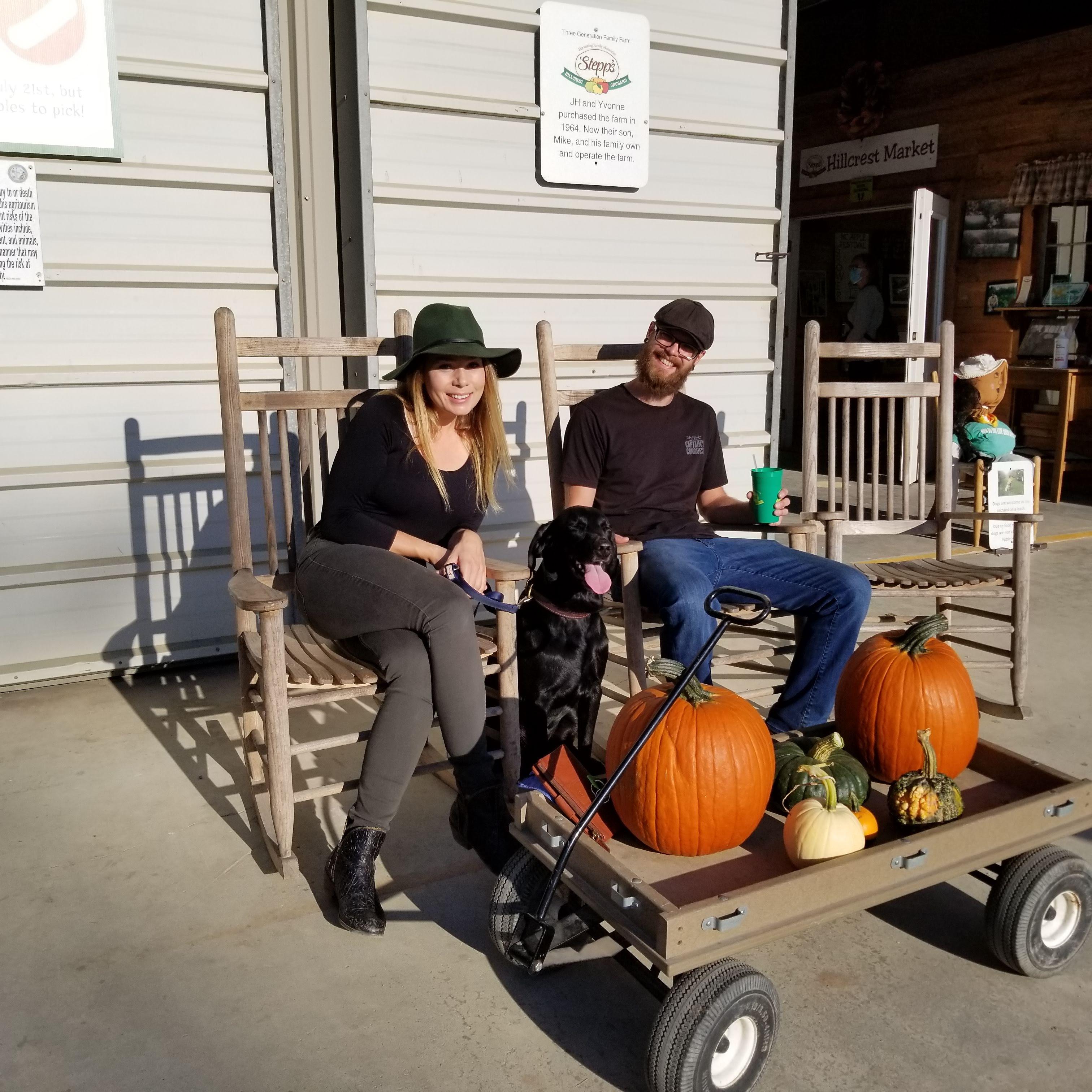 Our first time picking pumpkins as a family