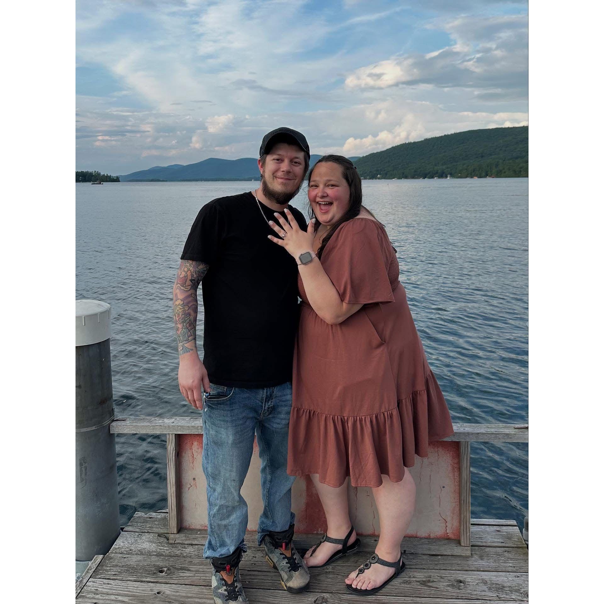 Lake George, NY Kylie said yes!