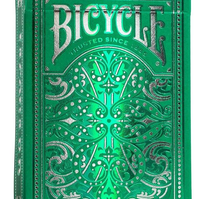 Bicycle Jacquard Premium Playing Cards, Silver and Emerald Green, 1 Deck