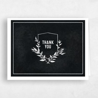 Black Rustic Wedding Thank You - Humboldt Landscape
