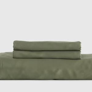 Bamboo Fitted Sheet Set in Olive