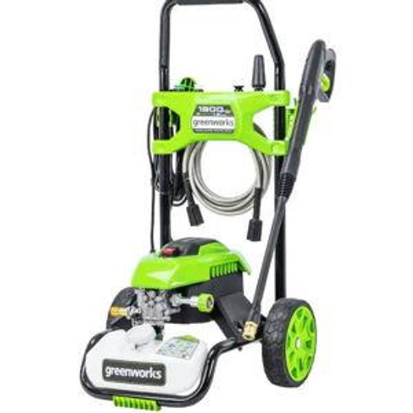 Greenworks - Electric Pressure Washer up to 1900 PSI at 1.2 GPM - Green