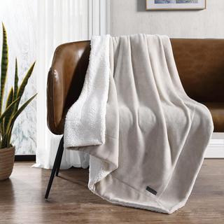 Signature Solid Reversible Throw Blanket