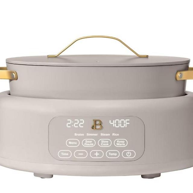 Beautiful 10-in-1 6 Qt Multi-Cooker with LED Digital Display – Multi-Function Appliance for Rice, Steam, Slow Cook, Sear, Roast & Daily Meals, Nonstick Pot, Space-Saving Solution for Kitchen Cooking