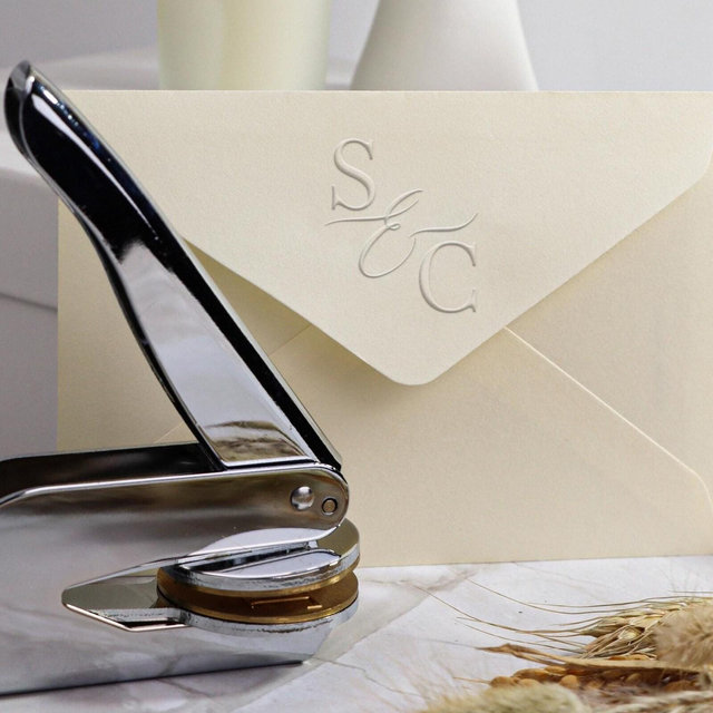 Monogram Embosser | 48 Designs | Custom your wedding embosser | Napkin Embosser | Envelope and Invitation Embosser