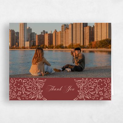 Currant Red Wedding Thank You - Anthea Photo